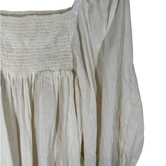 NWT Jen's Pirate Booty Mercury Blouse Jibarita Natural White Cotton Gauze Medium - Picture 5 of 10